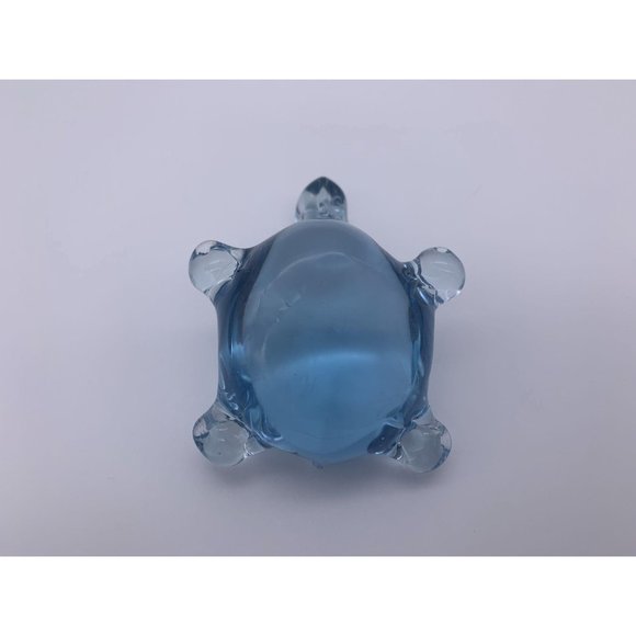 Turtle - Blue Glass Figurine / Paperweight - 3.25" x 2" - 5 Ounces - Picture 7 of 8